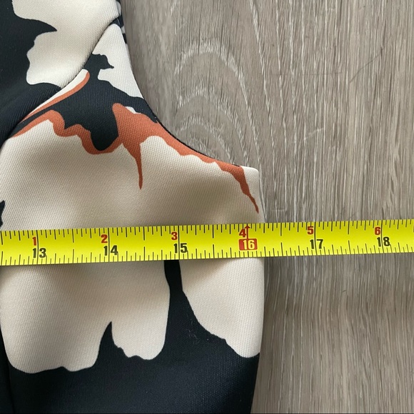 Maeve | Armory Black Floral Motif Fit and Flare Dress - Picture 12 of 17